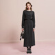 Sancai 2025 new winter knitted suit lace splicing wool sweater skirt two-piece set M