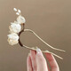 Other brands new Chinese style magnolia flower hairpin high-end U-shaped hairpin 2025 new headwear gentle temperament hairpin white magnolia flower U-shaped hairpin 1 pack