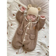 Remtin autumn and winter baby jumpsuit, cute and super cute outing clothes, newborn baby winter plus velvet warm clothes and pajamas, main picture 73cm