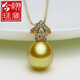 Jinxu Zhenyu Jewelry 12.7mm foreign gold bead pendant 14K gold thick and textured foreign pearl pendant strong gold