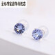 Lanlian 1.8 carat tanzanite earrings for women 14K gold colored gemstone couple earrings 6mm classic earrings gift