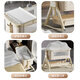 
ANGI BABY crib multi-function folding bed spliced large bed movable baby shaker newborn sleeping artifact beige [diaper table + coconut palm pad + mosquito net] crib spliced large bed mobile crib newborn