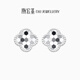 Chao Acer four-leaf clover platinum earrings for women PT950 platinum earrings birthday gift for women, priced one pair, including silicone ear plugs (labor cost 200 yuan) 1.1g
