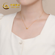 Chinese gold gold necklace pendant pure gold women's acacia bean as a birthday gift for wife and girlfriend pure gold pendant - about 0.2g (free 925 silver chain)