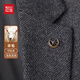 Haricots rouges [avec laine] costume pour hommes et automne, entreprise décontractée d'âge moyen d'âge moyen et jeunes veste simple veste top papa vêtements de travail