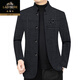 Classic car wool suit jacket men's slim spring and autumn thickened men's business casual suit top dad jacket trendy black XL 180 (140-155Jin Jin equals 0.5kg)