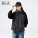 Flying in the Snow Goose Down Lightweight Short Down Jacket Women's New Loose Slim Fashion Casual Sweatshirt Jacket Black M