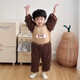 纪奈落爬爬服爬行服婴儿秋冬宝宝户外防脏擦地罩衣拖地春秋拖布连体衣服 拖把熊长袖90码【适合身高73-78cm】 均码