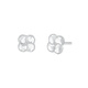 Mengjinyuan Platinum Earrings Sparkling Fish Scale Four-leaf Clover Earrings PT950 Platinum as a Birthday Gift for My Girlfriend, Weight Approximately 2.05g