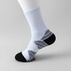 Tuoharu kontrastierende Farbe mittelschweren Socken, farbenfrohe Socken, personalisierte Sportstreifen, farbblockierende Doppelnadel-Mittelröhren-Marathon 16804 Blau und Lila 38-43