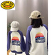 G.duck different parent-child outfits for a family of three mother and daughter 2025 new special parent-child outfits mother-child spring and autumn sweatshirts hit the street purple spring and autumn 150