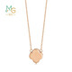 Chow Sang Sang Wing series lucky four-leaf clover rose gold women's K gold clavicle necklace 91870N47 cm