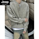 JEEP SPIRITcleanfit henley collar sweater men's autumn and winter warm sweater men's inner long-sleeved base sweater dark gray XL 130 to 145Jin Jin equals 0.5 kg can be worn