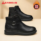 Foot Lijian winter velvet boots women's warm leather boots middle-aged and elderly cotton leather shoes women's short boots women's shoes 6283K black 38