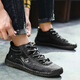 
2024 men's leather shoes workwear new trendy casual men's shoes outdoor large size Martin boots fashionable high-top men's shoes trend 9926-1 black 38