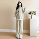Geman maternity suit autumn suit 2025 large size fashion wear high-end maternity top and pants spring and autumn two-piece set black suit L (recommended 115-130Jin [Jin equals 0.5 kg])