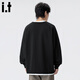 CHOCOOLATE it2025 Autumn Henry Collar Sweatshirt Men's Loose Casual Pullover Black M Recommended 110Jin Jin is equal to 0.5kg -125Jin Jin is equal to 0.5kg