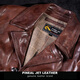 PJL men's Japanese retro aged oil wax horsehide heavy washed dispatcher leather jacket leather coat horsehide dispatcher dark brown M (135Jin Jin is equal to 0.5 kg or less)