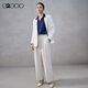 G2000 satin/tie with brooch/same style in shopping mall, women's 2025 autumn and winter long-sleeved casual shirt