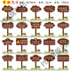 Customized outdoor greening signs, lawn billboards, care for flowers and grass prompts, warning signs, placards, lawn signs, customized 20x30cm