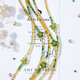 AMY S GARDEN Xiwei necklace women's light luxury niche high-end yellow-green tourmaline transfer bead clavicle chain birthday gift for women