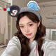 Danqin cute panda black and white lamb hair headband face wash cartoon hairband cute girl hairpin soft skin-friendly wide headband penguin fish headband
