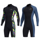 New 1.5MM wetsuit long-sleeved shorts one-piece warm wetsuit men's snorkeling surfing Lycra sunbathing suit men's black M