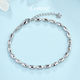 GsunG platinum oval laser bead bracelet for women PT950 pure platinum laser bead small flower chain niche design priced by gram contact before bidding