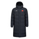 Li Ning long down jacket with national flag badminton series men and women same style winter duck down sports top 25 new products black L (175)