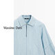 Massimo Dutti Discount Upgrade 2026 Women's Minimalist Casual Versatile Style Loose Denim Blouse Shirt 05115800 Light Blue S (170/88A)
