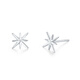 Mengjinyuan platinum earrings six-pointed star PT950 platinum genuine earrings as a birthday gift for your girlfriend, weighing about 0.85g