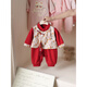 G.duck little yellow duck one-year-old dress for men and women baby autumn clothing baby jumpsuit Chinese Tang Dynasty full of 100th anniversary festive clothes Fulu vest + jumpsuit + pendant 80cm 80 size recommended 6-9 months 14-20 Jin Jin equals 0.5 kg c