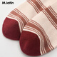 M.Latin Children's Socks 25th Autumn New Skin-Friendly Breathable Mid-Tube Socks for Boys and Girls Red Brown 160