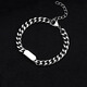 MZMZ Platinum Bracelet Men's Cuban Chain PT950 Platinum Fashion Temperament Trendy Male Hip Hop Valentine's Day Birthday Gift for Boyfriend Light Luxury Style - Local Warehouse Next Day Delivery 16+5cm