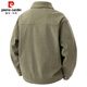 Pierre Cardin corduroy jacket men's autumn and winter workwear trendy loose casual thickened jacket top pea green XL