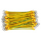 JNL yellow-green ground wire BVR bridge jumper copper wire photovoltaic panel component connection small yellow wire 2.5 square meters of pure copper, aperture 5mm, length 150mm - 100 wires/pack