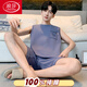 浪莎（LangSha）睡衣男士夏季纯棉薄2025新款背心短裤男款家居服套装大码无袖夏天 OMM-13063 L