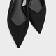 Charles/Keith25 Новый зимний продукт Темперамент заостренные пальцы на низком каблуке сандалии.