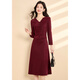 Kebeier Red Modified Cheongsam Kleid für Frauen 2025 Neue Frühlings- und Herbstmutter-Schwieger-Hochzeitskleid-Textur-Rock 2xl