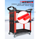 Riqiang car wash and beauty tool cart, towel rack, storage cart, mobile three-layer multi-functional plastic TM-A model (flat panel) without hanging bucket tool cart