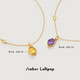 Amber Lollipop Wang Yuwen's same style crystal necklace women's light luxury niche pendant anniversary birthday gift for girlfriend and wife