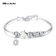 Miss JuJu pt950 platinum queen crown bracelet for women platinum fashion star small waist transfer bead bracelet weight 7.4-7.6g (53-57mm can be worn)