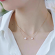Dishi Jingyi Zhengyuan light bulb akoya seawater pearl necklace single pendant 18K gold birthday gift for girlfriend 6.5-7mm about 40cm
