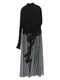 TJQ ​​Robe tricotée de marque haut de gamme de luxe pour femmes 2025 Nouveau style moyen à la mode avec une jupe de manteau noir S