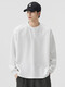 Duken heavyweight waffle sweatshirt men's spring and autumn 2025 high-end American loose Henry collar bottoming shirt long-sleeved light gray soft and skin-friendly/not easy to pilling S (recommended 110Jin Jin equal to less than 0.5 kg)