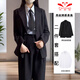 FANAOGE Shoulder Pads Slim Formal Girls' Suit Suit Professional Spring and Autumn College Student Interview Temperament Formal Work Clothes Professional Suit + White Shirt + Straight Pants 3 Pieces With Shoulder Pads S Recommended 80-95 Jin Jin equals 0.5 kg For urgent orders, please contact customer service with SF Express