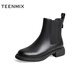 Tianmeiyi Short Boots Plus Velvet Women's Chelsea Boots Warm Women's Boots Black - Velvet Lining 25 Hot Sale Returns 37