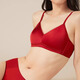 Miss Polly Mulberry Silk Red Wedding Underwear Underwear Bride and Groom Suit Big Breast Showing Small Thin Men and Girls Couple Outfit Women's Underwear Set + Men's Underwear + Red Envelope*50 (With Exquisite Gift Box)