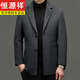 Hengyuanxiang shopping mall same style new autumn and winter men's business suit collar men's top suit jacket gray XL 180 recommended 140-155 Jin Jin equals 0.5 kg