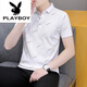 Playboy (Playboy) Camiseta de solapa de manga corta de manga de primavera y otoño Camiseta de cuello de collar de manga de manteos castaño casual de camiseta casual QY679 2XL 145-165Jin [Jin equivale a 0.5 kg]